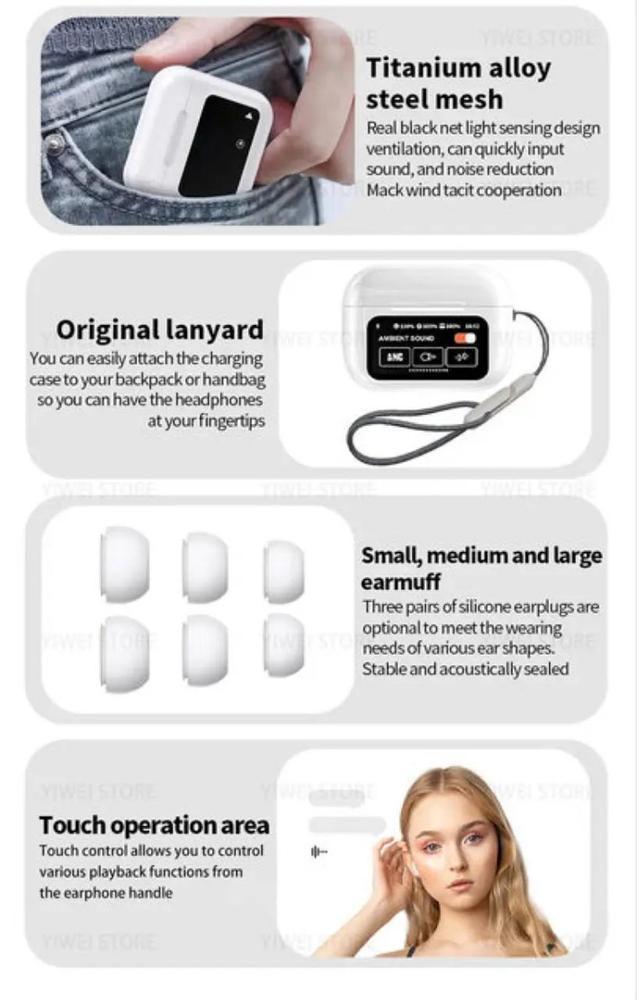 A9 Pro Airpods Touch Screen